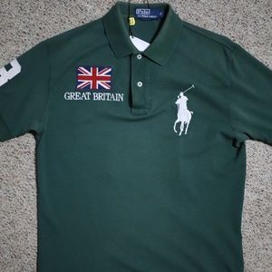 VTG AUTHENTIC Polo by Ralph Lauren Great Britain USA Polo big pony Size S